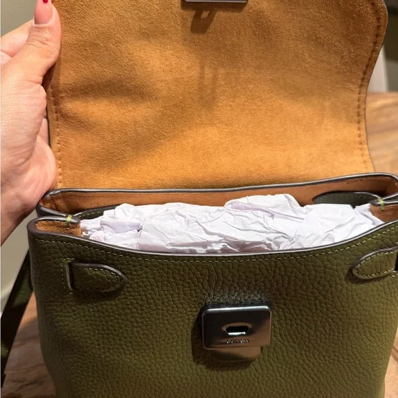 Coach Olive Green Emery Top Handle Satchel - Picture 10 of 15